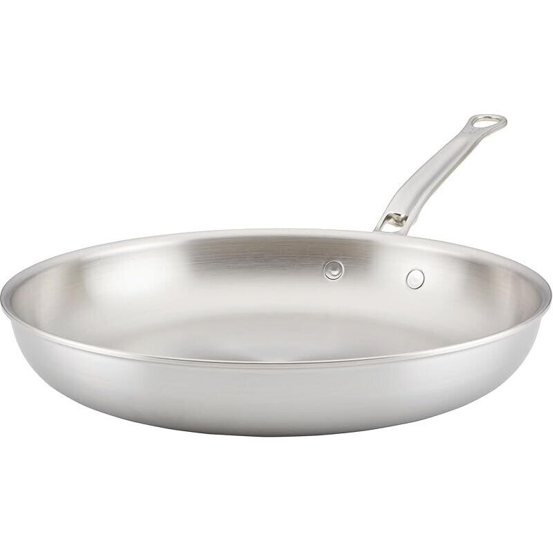 12.5-Inch Stainless Steel Frying Pan - Ultimate Cooking Tool