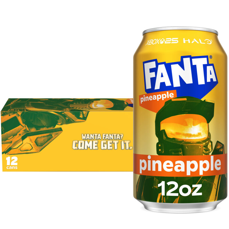 Fanta Pineapple Soda Pop - 12-Pack Cans, 12 fl oz