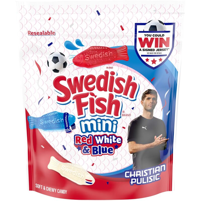 Swedish Fish Mini Red, White & Blue Candy - Patriotic Summer Treat