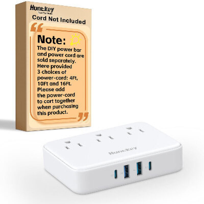 3 Port 4 USB Travel Power Strip with Charging Station