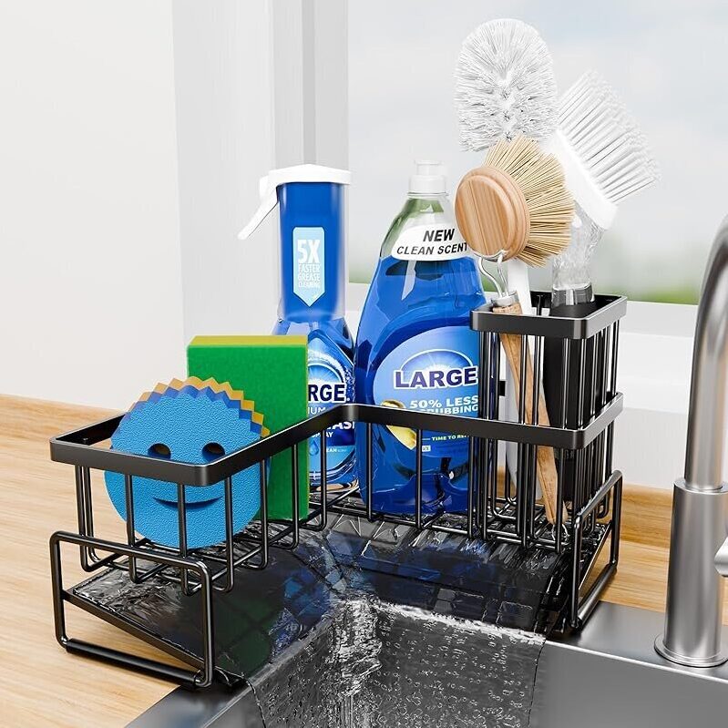 Maximize Kitchen Sink Space with Fikoksol Large Sponge Holder
