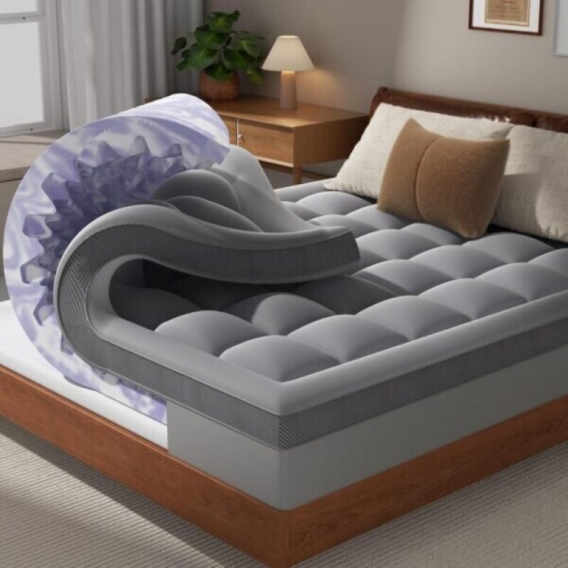 ChiXpace Dual Layer 4 Inch Memory Foam Mattress Topper Queen - 50% Discount