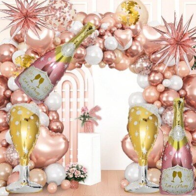 Elegant Rose Gold Balloon Set for Celebrations
