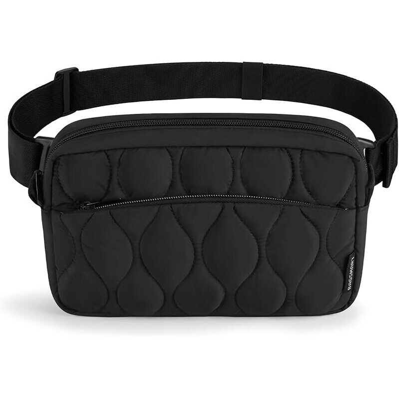 BAGSMART Fanny Packs for Women - Adjustable Strap, Roomy Space, Black