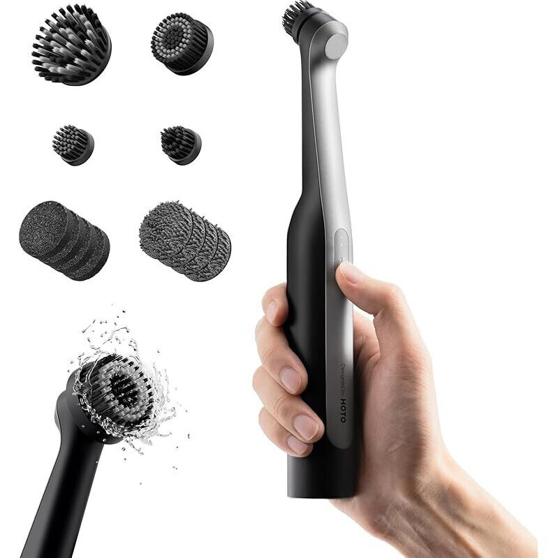 HOTO Cordless Spin Scrubber: Deep Clean Tile Grout with Ease