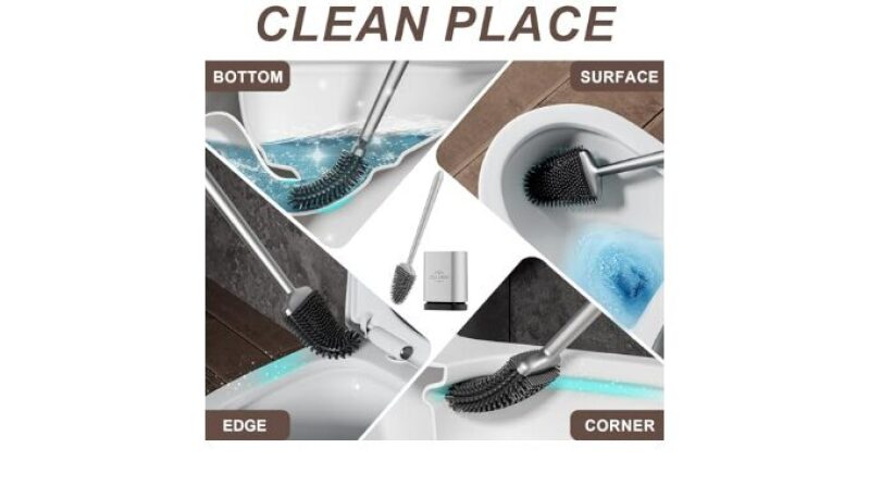 Flexible Toilet Brush and Holder Set - Efficient Cleaning Solution