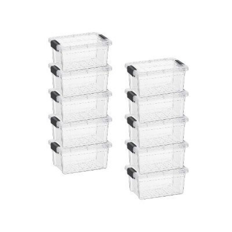 Clear Storage Boxes - 10 Pack for Smart Organizing