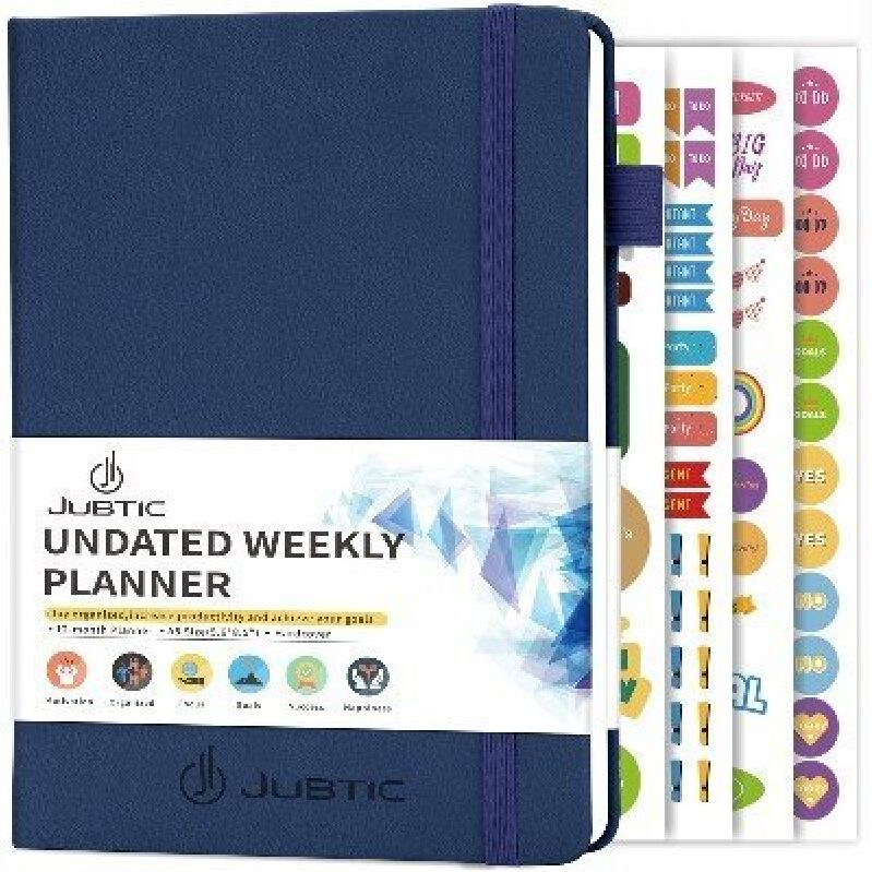 Jubtic Undated Weekly Planner - Premium Quality