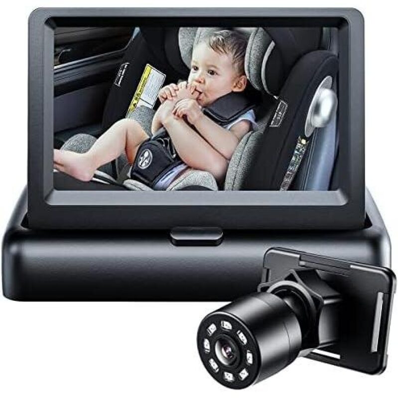 360° Rotating High-Definition Rearview Monitor for Baby Car Seats - 52% Discount