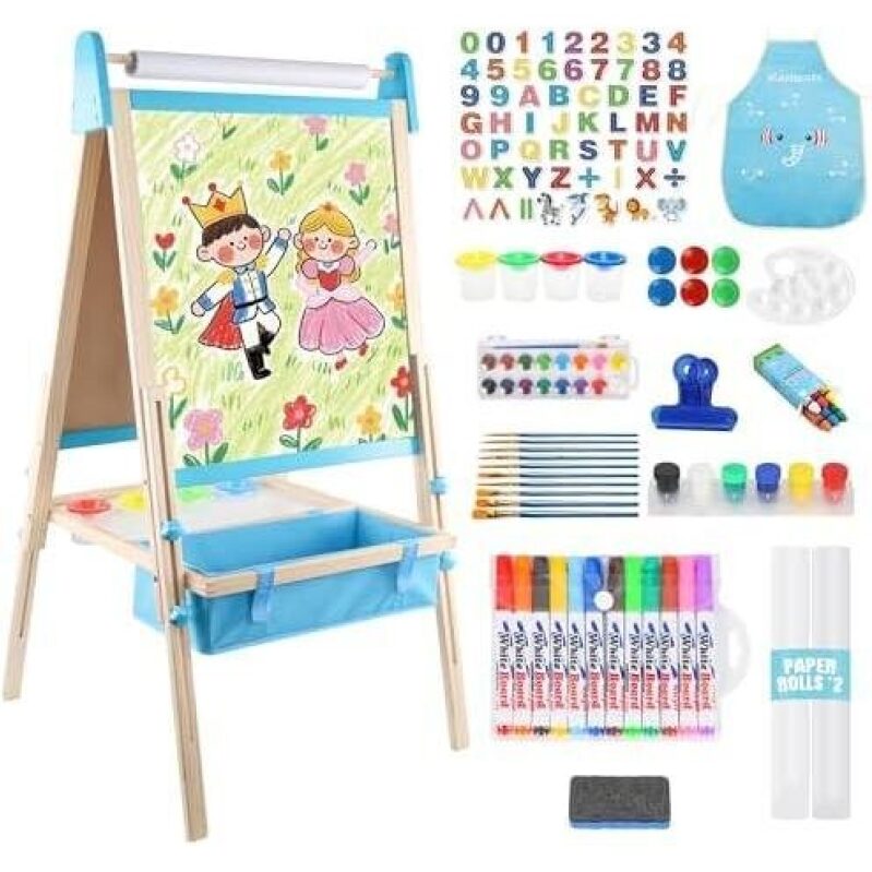 Wooden Easel for Kids with Art Supplies - 55% Discount