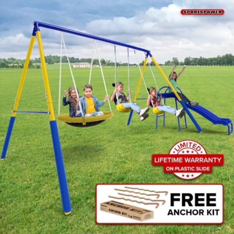 Affordable Super Saucer Metal Swing Set Deal at Walmart
