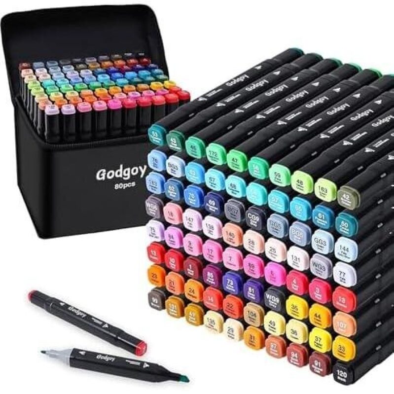 80 Colors Alcohol Markers - Ideal for Card Making and School Gifts