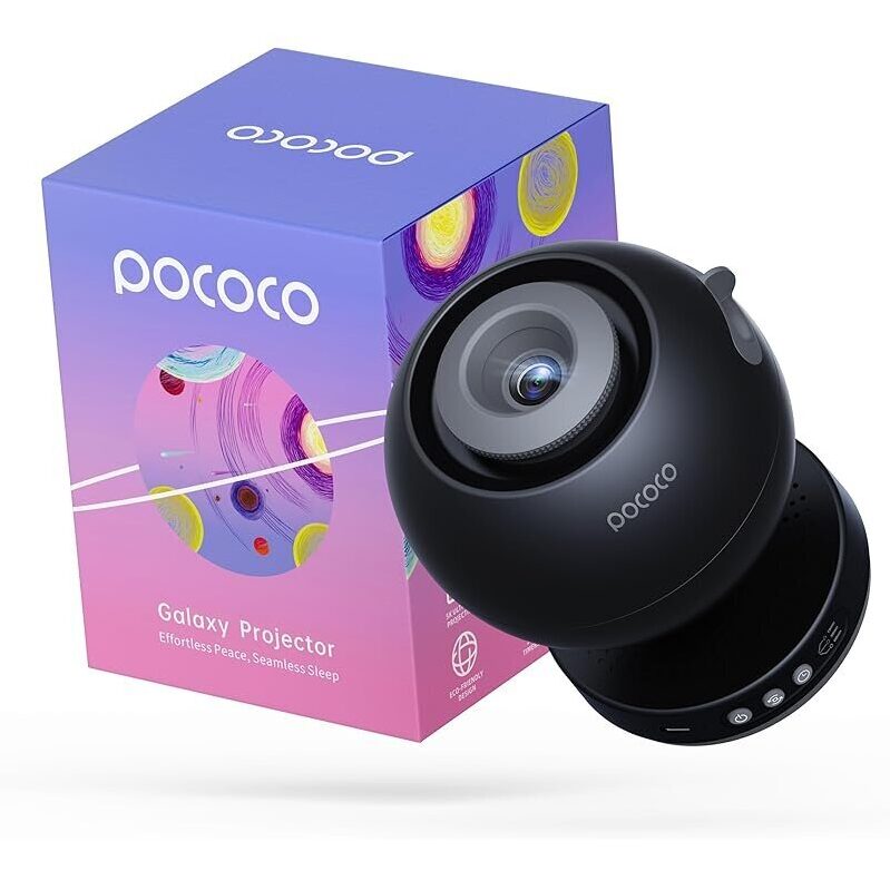 Pococo Galaxy Star Projector - Sharp, Ultra-HD Stargazing Experience