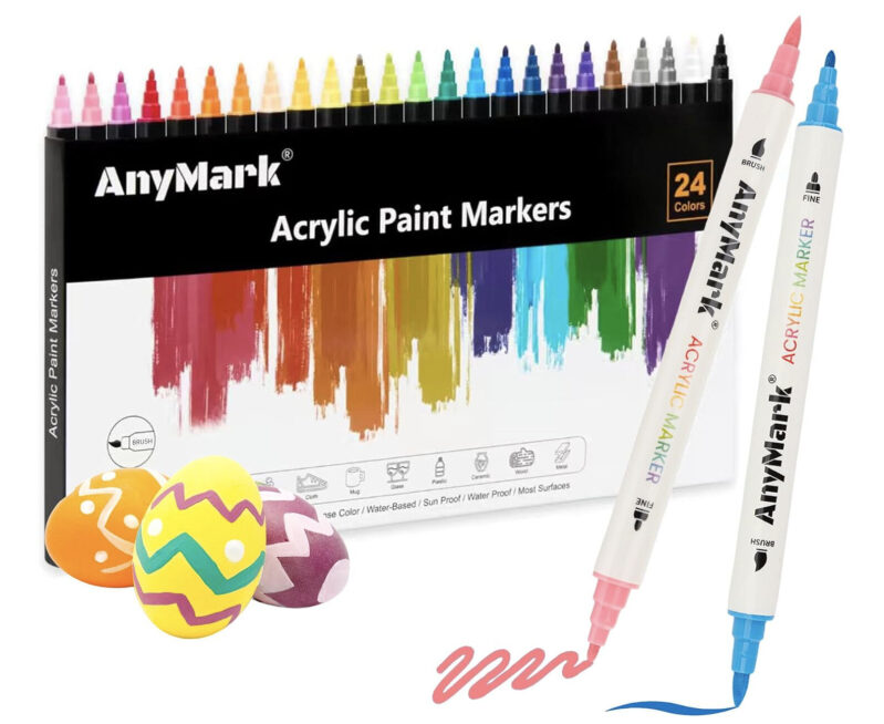 24 Color Acrylic Paint Markers - Perfect for Artistic Projects