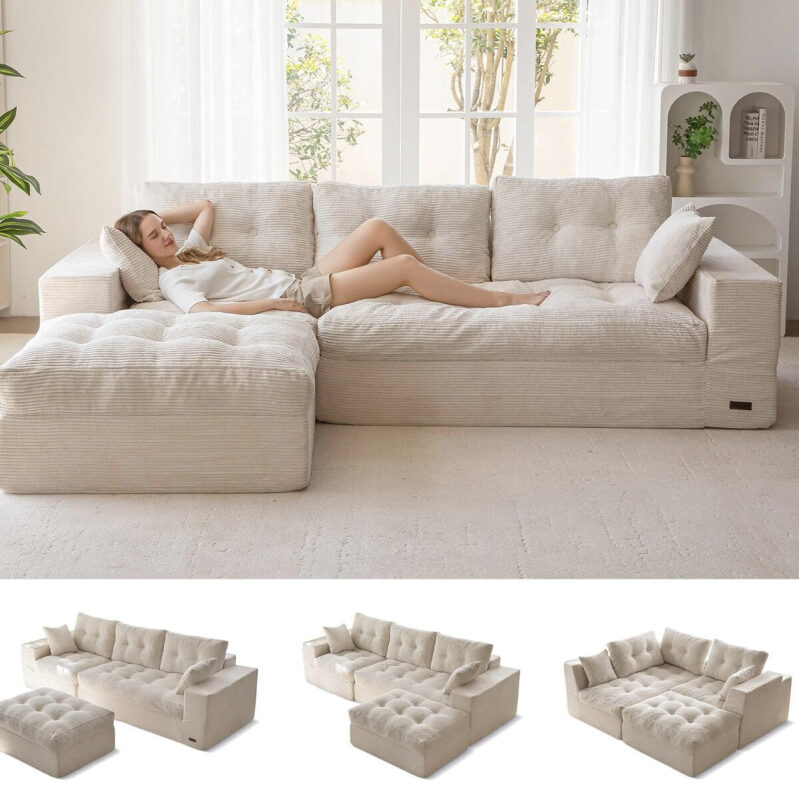 MAXYOYO Modular L-Shaped Sofa - Premium Comfort at a Steal