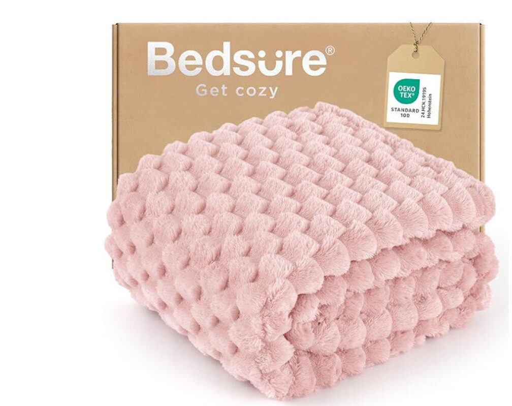 Affordable Bedsure Bubble Plush Throw Blanket - Perfect for Cozy Nights