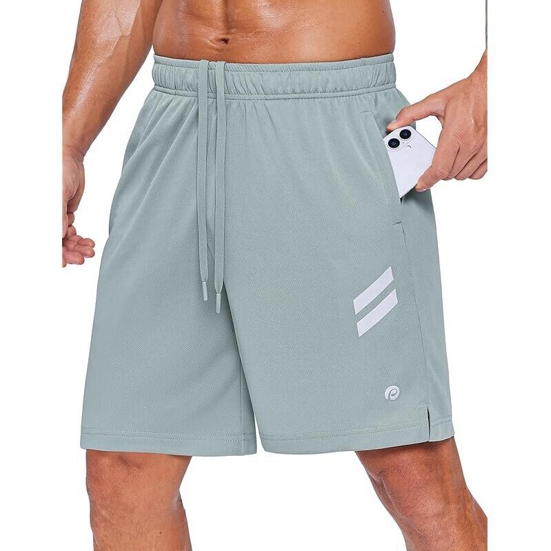 7-inch Athletic Gym Shorts for Men - Moisture-Wicking Mesh