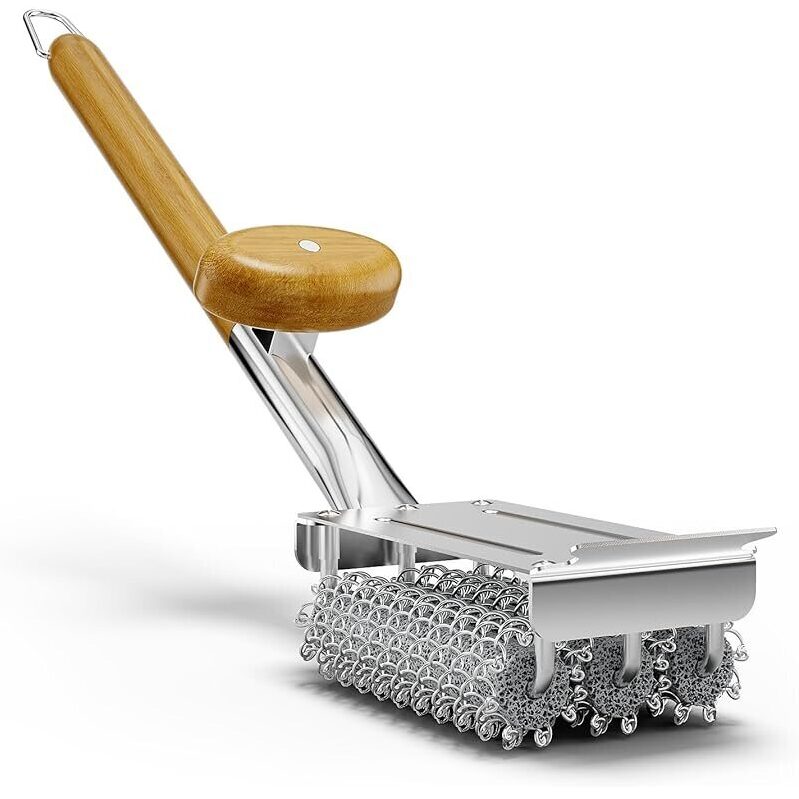 HOUSE AGAIN Grill Brush and Scraper Bristle Free with Dual Grip
