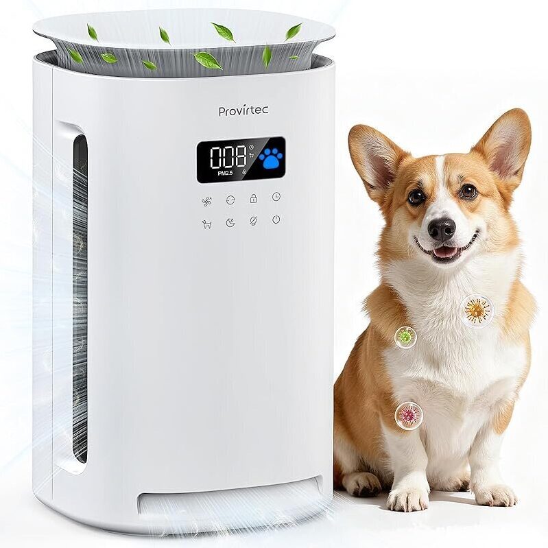 Provirtec AP-12 Air Purifier: Ultra Quiet, Pet-Friendly Odor Control
