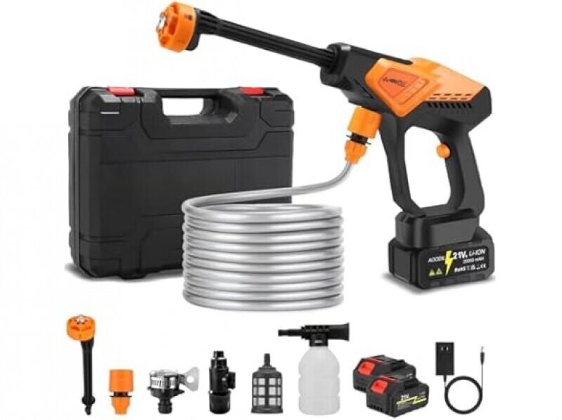 Cordless Portable Pressure Washer 800PSI - Power Up Your Cleaning Routine