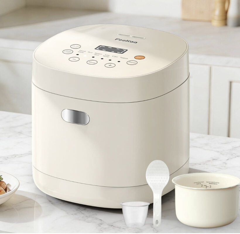 Feekaa 3-Cup Ceramic Non-Stick Rice Cooker - Now $59.98 with Free Shipping!