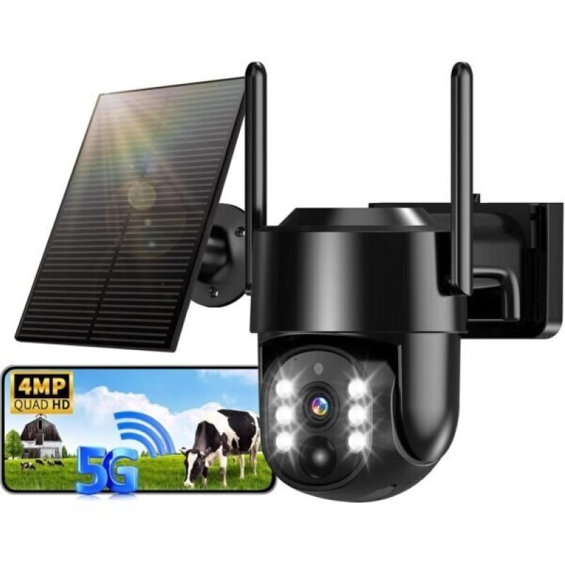 Solar Security Cameras Wireless Outdoor: 5G/2.4G Solar WIFI Cameras for Home Security