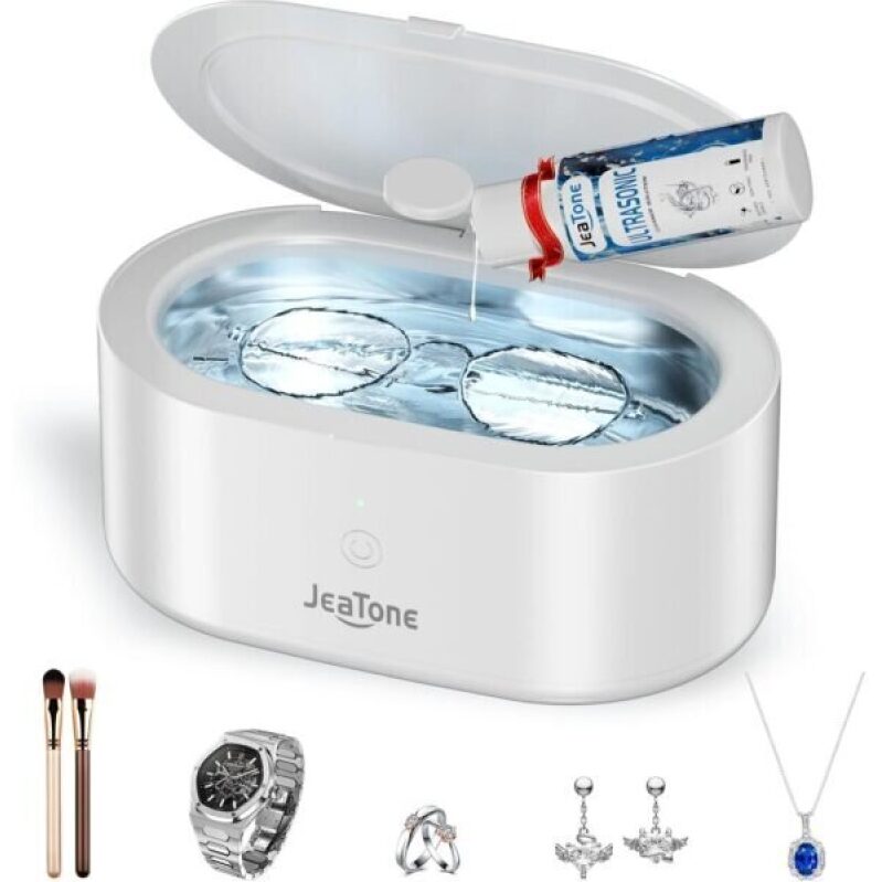 JeaTone Ultrasonic Jewelry Cleaner: 50% Off, 46kHz Sonic Cleaner for Rings, Glasses, Watches