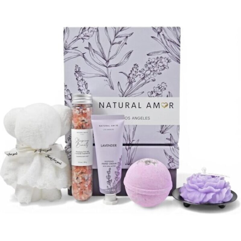 Lavender Spa Gift Set for Women - 6 Bath Baskets, 50% Off