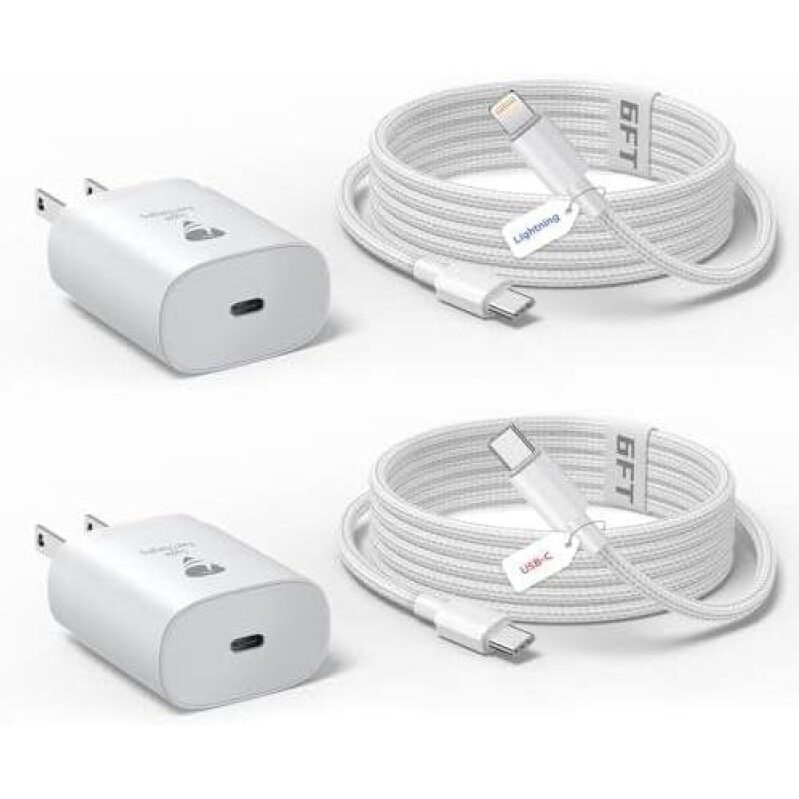 USB C Charger Block with Lightning and USB-C Cables - 42% OFF
