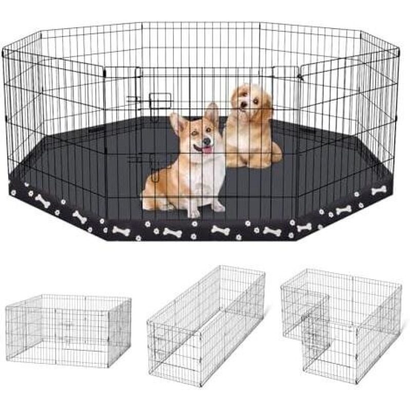 Premium Collapsible Metal Pet Fence Dog Cage - 65% Discount