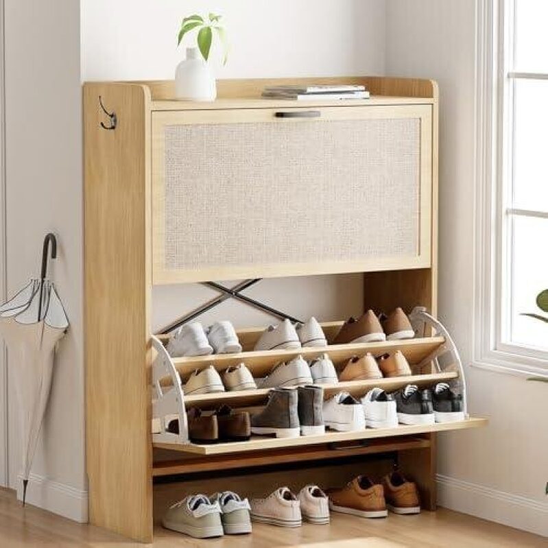 6-Tier Wooden Shoe Cabinet with 31.5 inches Width - 30% OFF