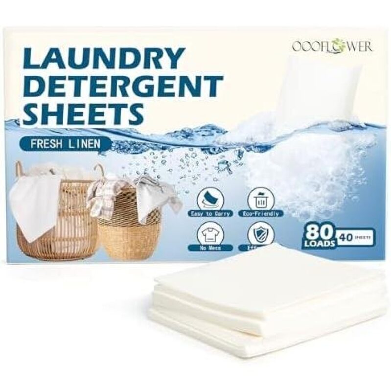 Laundry Detergent Sheets - Up to 80 Loads - Compact & Eco-Friendly