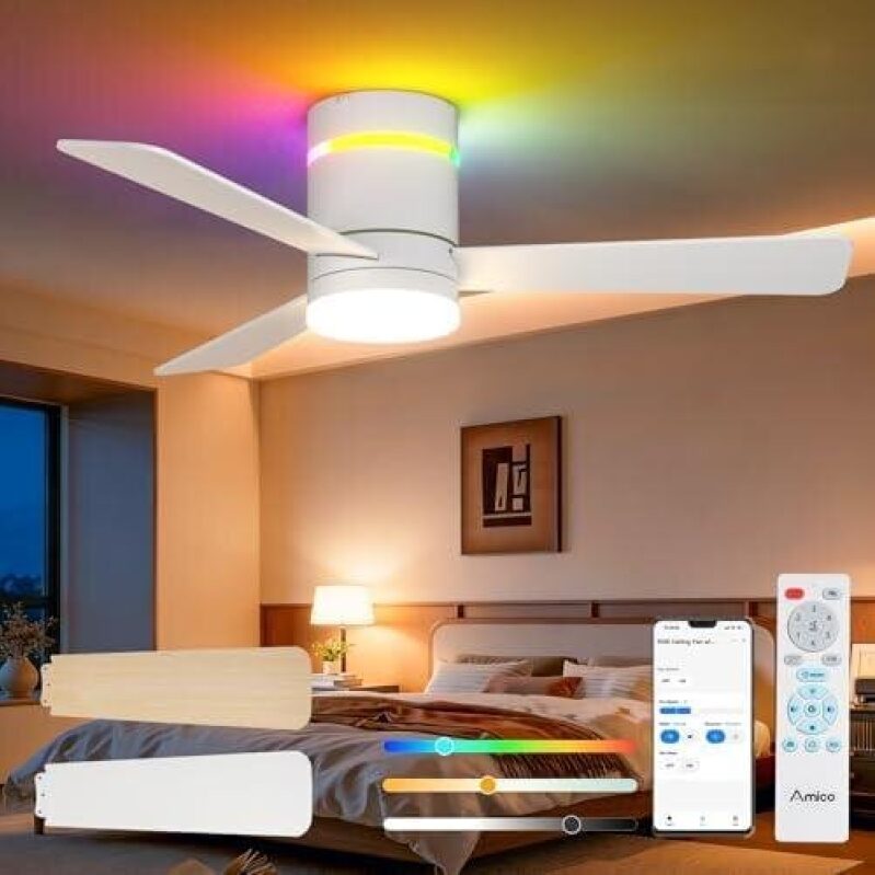 42 Inch RGB Ceiling Fan with Light - 52% Off