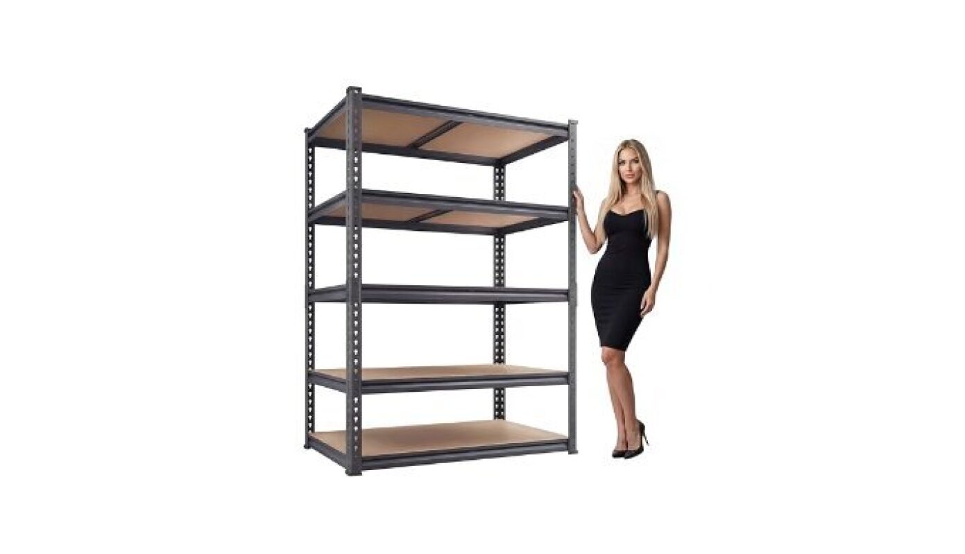 Heavy Duty 5-Tier Metal Garage Shelving - 2450LBS Capacity
