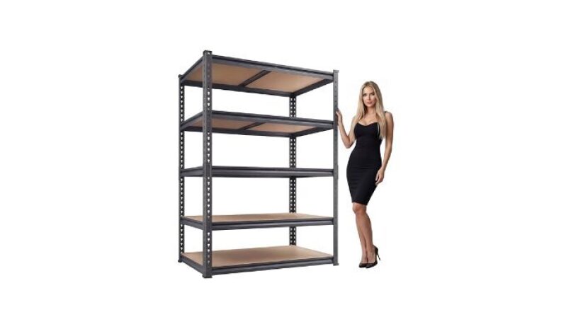 Heavy Duty 5-Tier Metal Garage Shelving - 2450LBS Capacity
