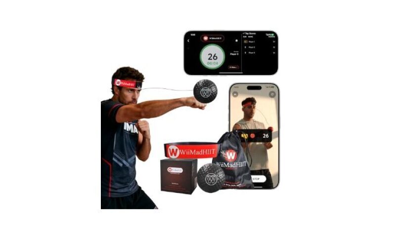 WiiMad Boxing Reflex Ball with Punch Counter App - Home Workout Toy