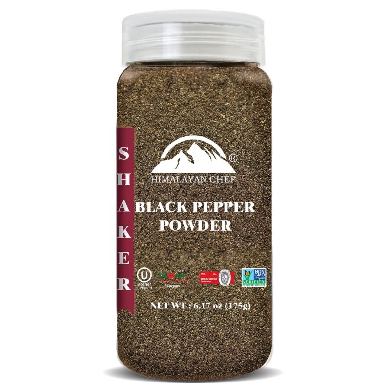 Organic Black Pepper Powder Shaker - 6.17oz