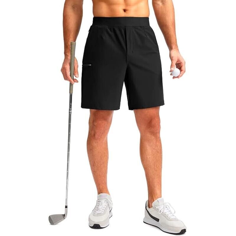 Men's 7-inch Golf Shorts with 5 Pockets - Perfect for Golfing