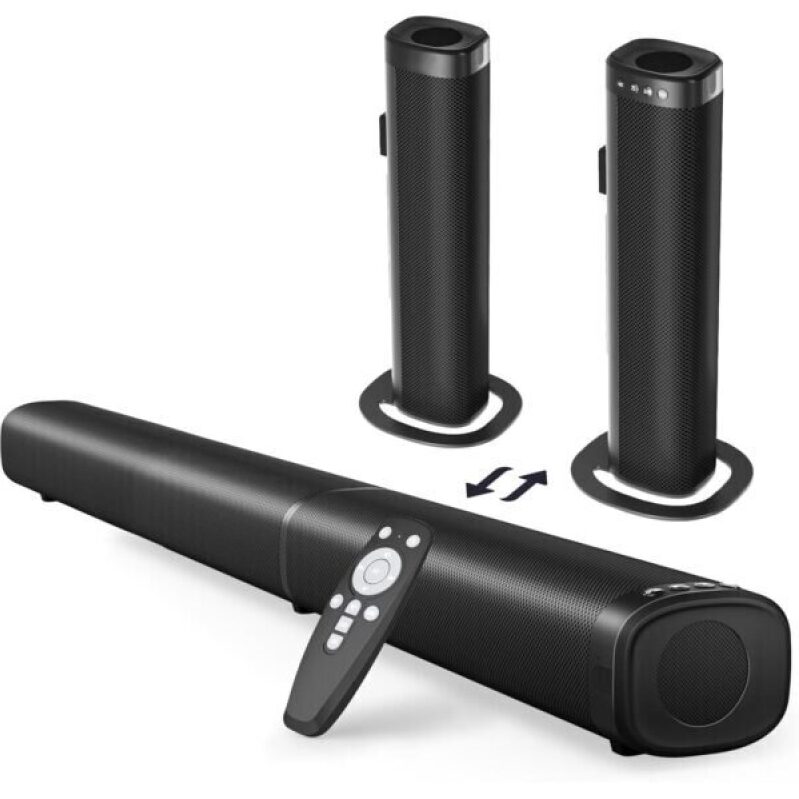 Puriom Sound Bar for Smart TV - 100W Soundbar with Bluetooth 5.3, ARC, Opt/AUX Connect