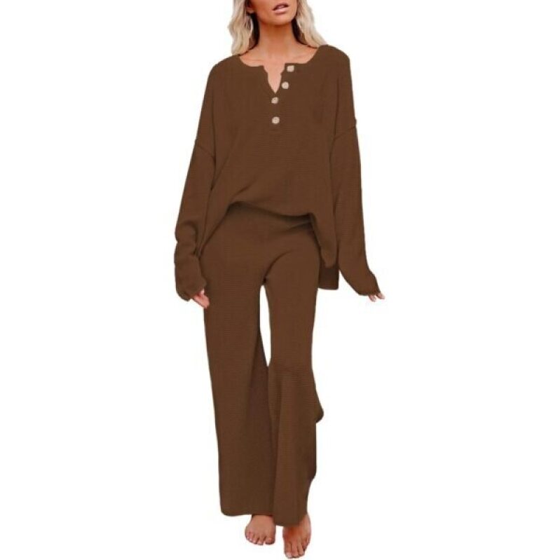 Pink Queen Brown Sweater Set for Women - Comfortable and Stylish