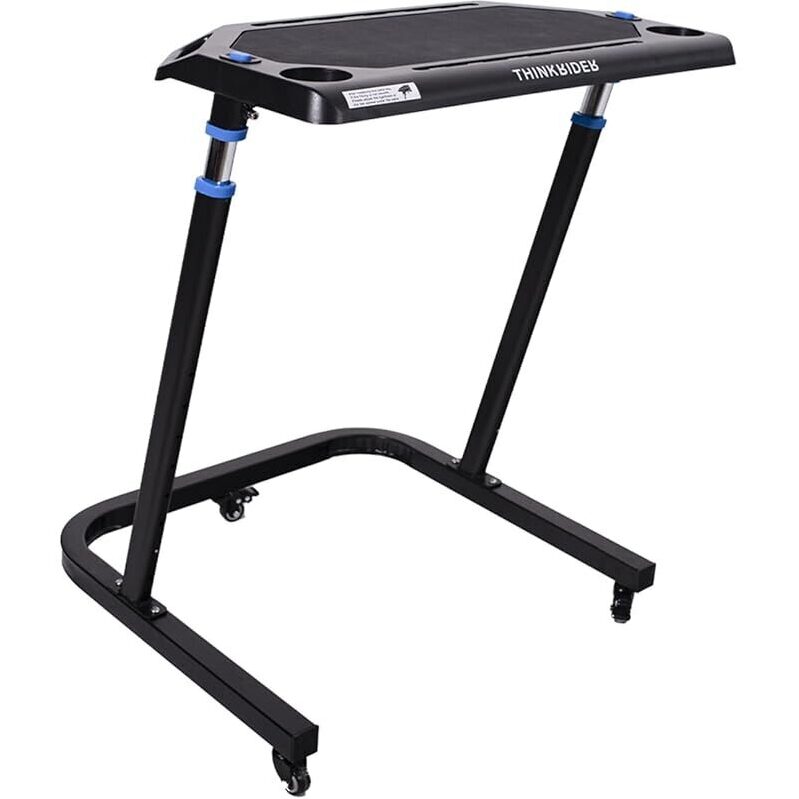 Adjustable Bike Desk Rolling Laptop Cart - Ideal for Home Office