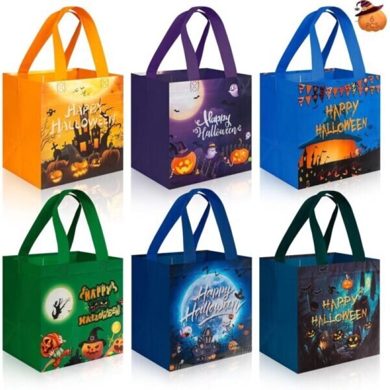 6 Pcs Halloween Gift Bags with Handles