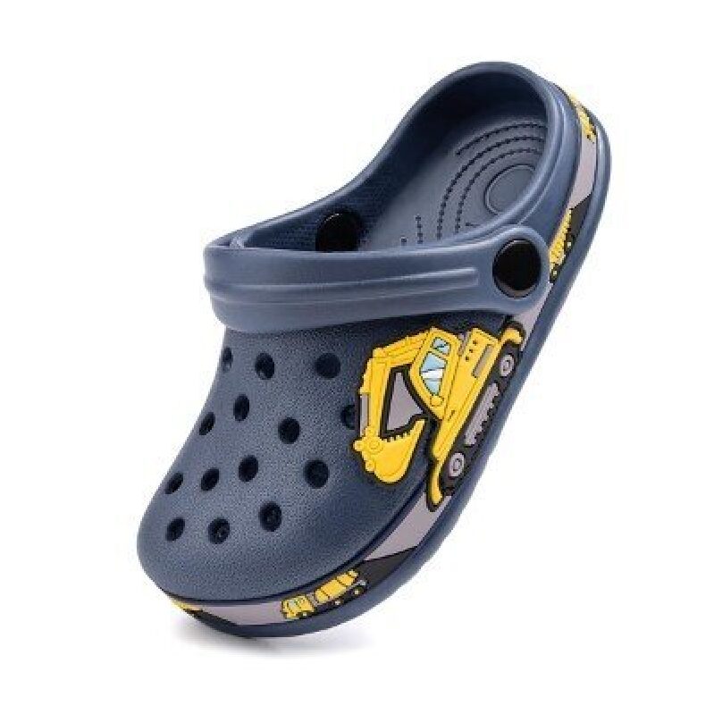 Durable Blue Construction Truck Sandals for Kids