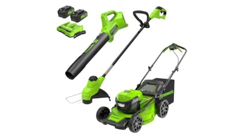 Greenworks 48V 3-in-1 Lawn Care Combo Kit with Blower