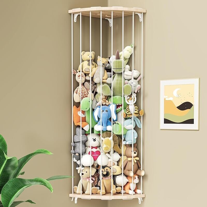 Adjustable Natural Solid Wood Toy Organizer - Perfect for All Sizes