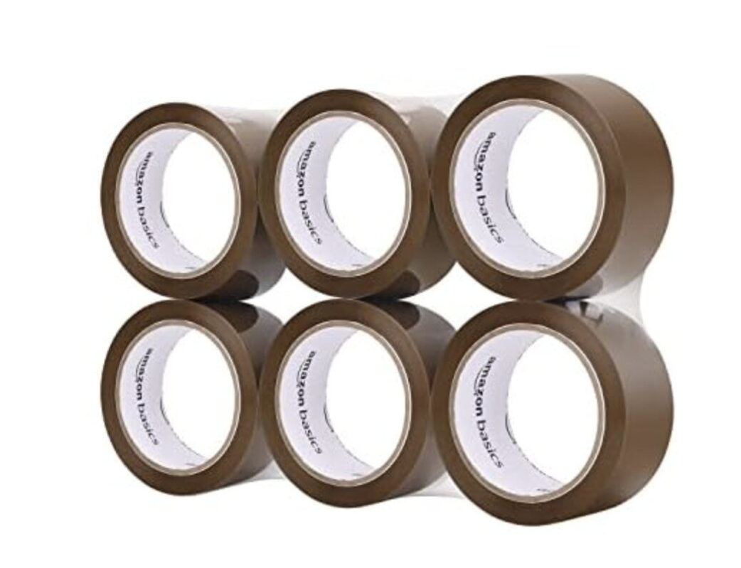 Amazon Basics Brown Packing Tape - 6 Rolls