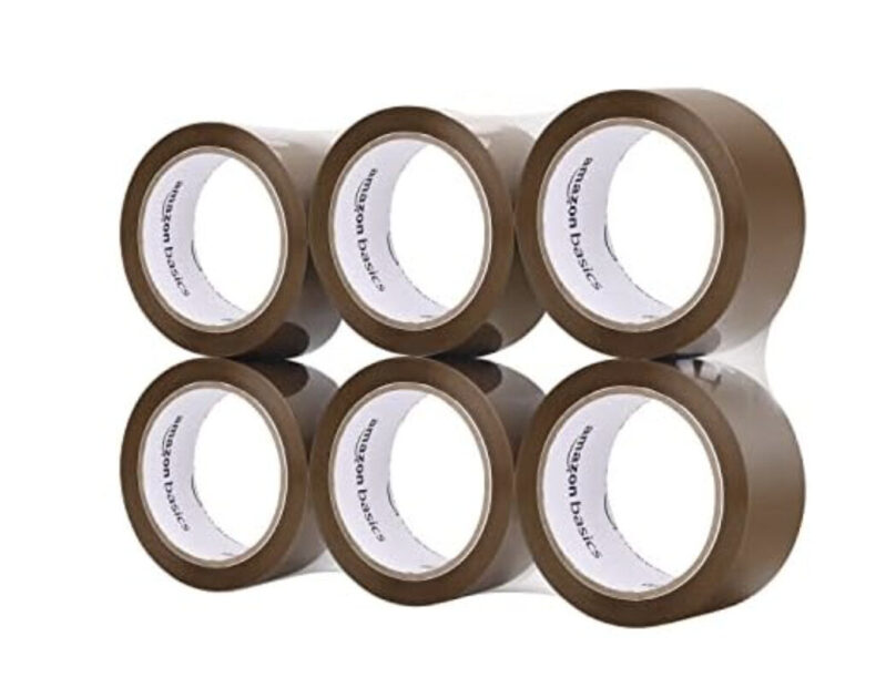 Amazon Basics Brown Packing Tape - 6 Rolls