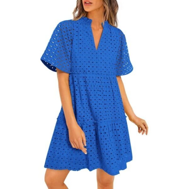 PRETTYGARDEN Eyelet Women's Summer Dress - Stylish and Comfortable