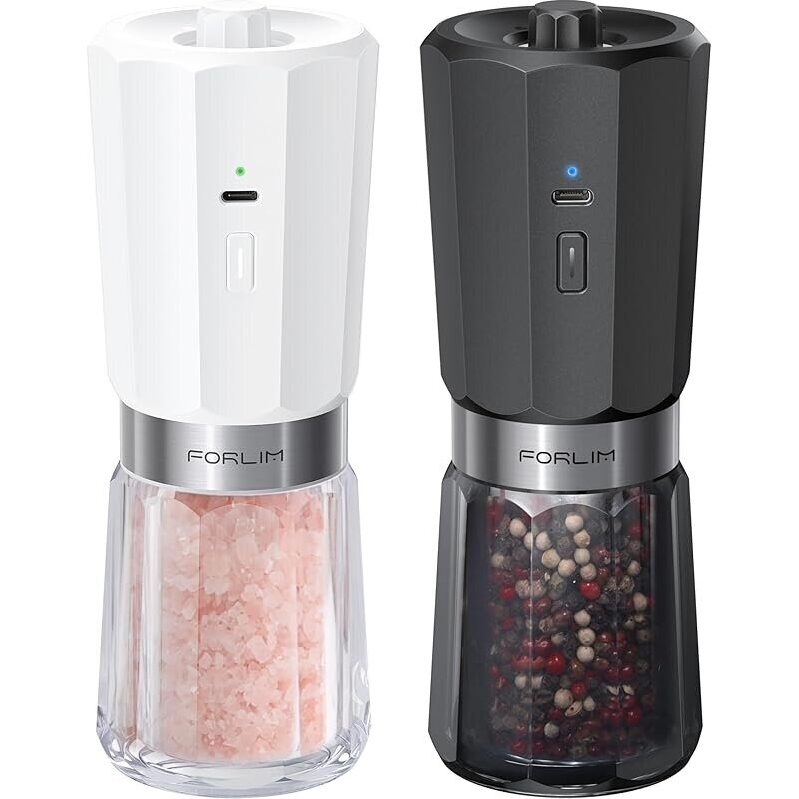 FORLIM Gravity Electric Salt and Pepper Grinder Set - Elegant and Efficient Kitchen Companion