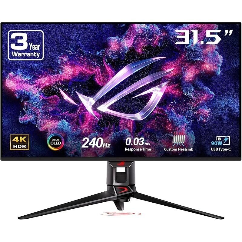 ASUS ROG Swift 32-inch 240Hz 4K OLED Gaming Monitor - High Performance
